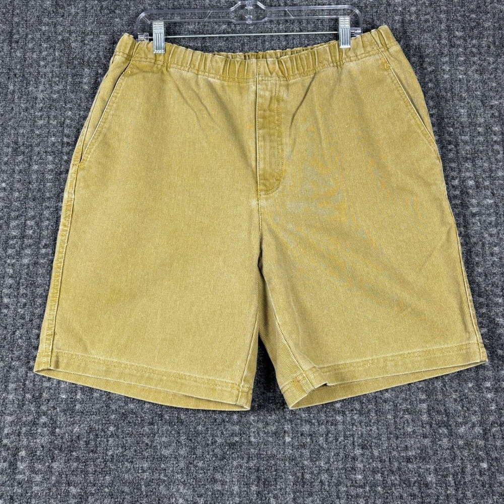 The Territory Ahead Elastic Waist Corduroy Shorts Large Tan